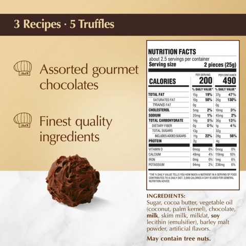 Lindt Gourmet Truffles Assorted Chocolate Candy, Gift Box, 2.8 oz