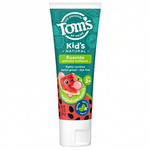 Tom’s of Maine Watermelon Wiggle Kids Toothpaste with Fluoride, 5.1 Oz