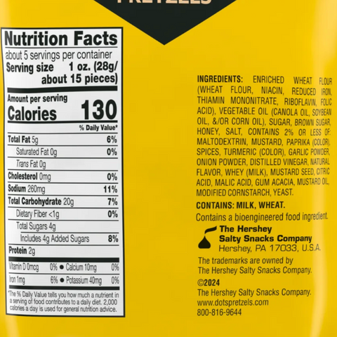 Dot's Homestyle Pretzels, Honey Mustard Seasoned Pretzel Twists, 5 oz