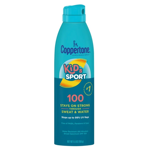 Coppertone Kids SPF 100, Sport Sunscreen Water Resistant Spray, 5.5 oz