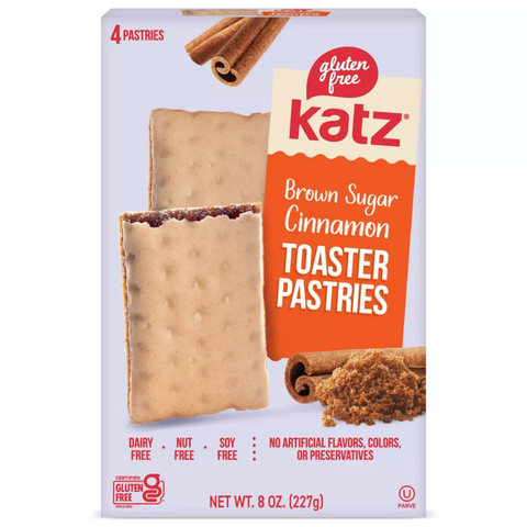 Katz Gluten Free Brown Sugar Cinnamon Toaster Pastries, 8oz, 4 Count