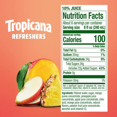 Tropicana Pineapple Mango Drink, 46 fl oz