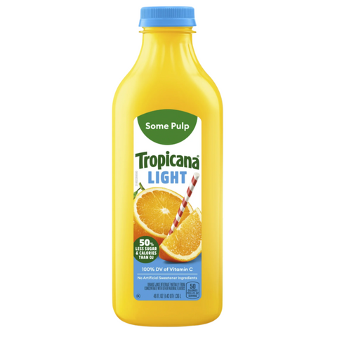 Tropicana Light Orange Juice, Some Pulp, 46 fl oz