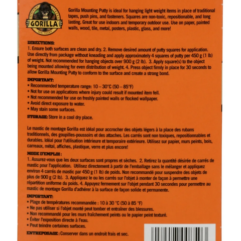 Gorilla Glue Mounting Putty 84 Pre-Cut Squares