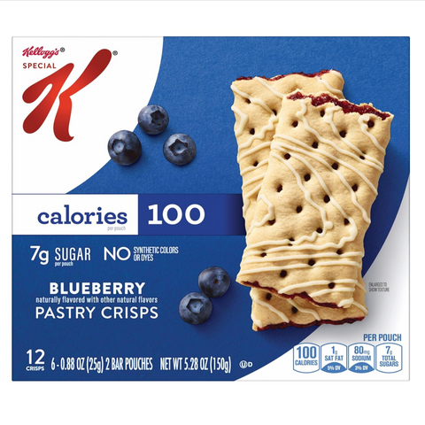 Special K Bar Blueberry Chewy Pastry Crisps, 12 Count