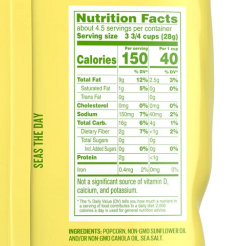 Angie's BOOMCHICKAPOP Sea Salt Popcorn, 4.4 oz