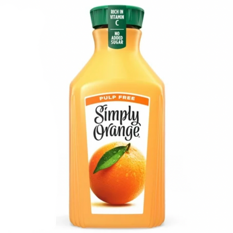 Simply Orange Pulp Free Orange Juice, 76 fl oz
