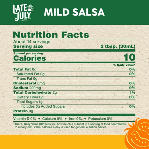 Late July Snacks Mild Salsa, 15.5 oz