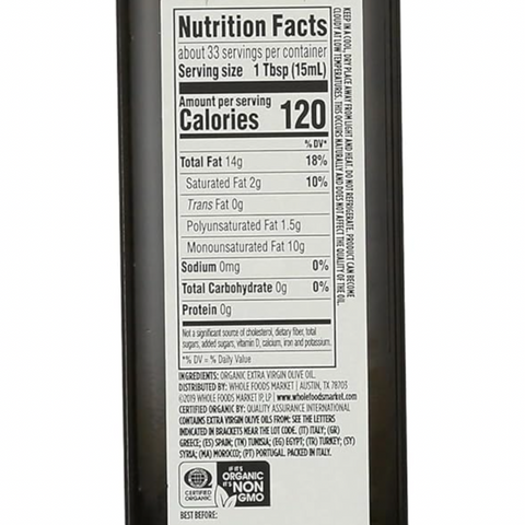 365 Organic Extra Virgin Olive Oil 100% Mediterranean Blend, 16.9 fl oz