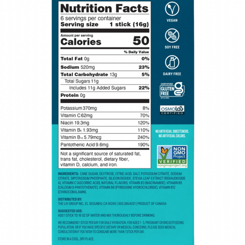 Liquid I.V. Hydration Multiplier, Electrolyte Powder Packet Drink Mix, Passion Fruit, 6 Count