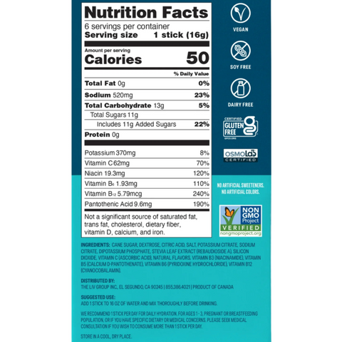 Liquid I.V. Hydration Multiplier, Electrolyte Powder Packet Drink Mix, Strawberry, 6 Count
