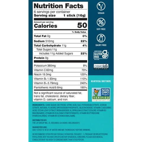 Liquid I.V.® Cotton Candy Hydration Multiplier® Powdered Electrolyte Drink Mix, 6 Count