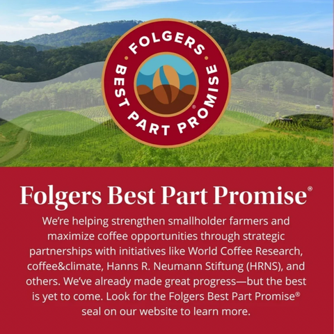 Folgers 100% Colombian, Medium-Dark Roast Ground Coffee, 9.6 oz