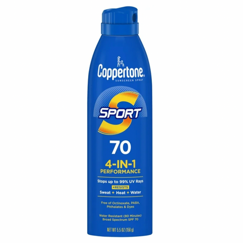 Coppertone Sport Sunscreen Spray, SPF 70 Spray Sunscreen, 5.5 oz
