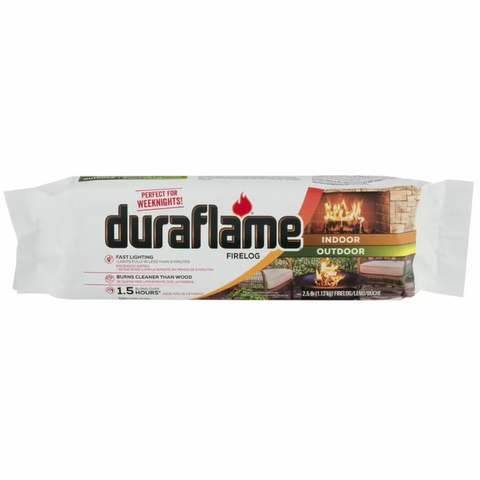 Duraflame 2.5 lb Firelog for Fireplaces and Fire Pits, Burns over 1.5-Hrs