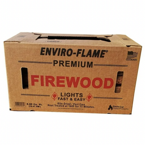 Enviro-Log Enviro-Flame Firewood .65CF Boxed Fire Log, 9" x 16.3" x 9"