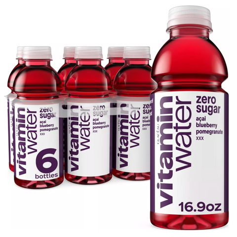 Vitaminwater Zero XXX, Açai-Blueberry-Pomegranate, 16.9 fl oz, 6 Ct