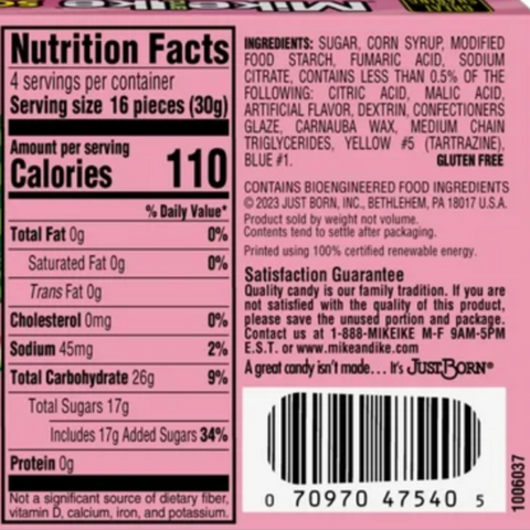 Mike and Ike SOUR Watermelon Chewy Candy, 4.25 oz