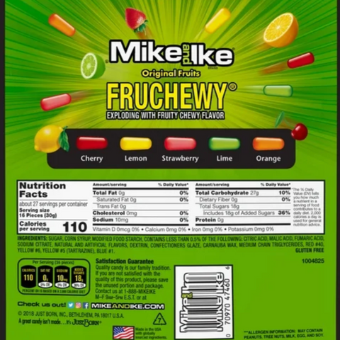 Mike and Ike Original Fruits Chewy Candy, 28.8 oz