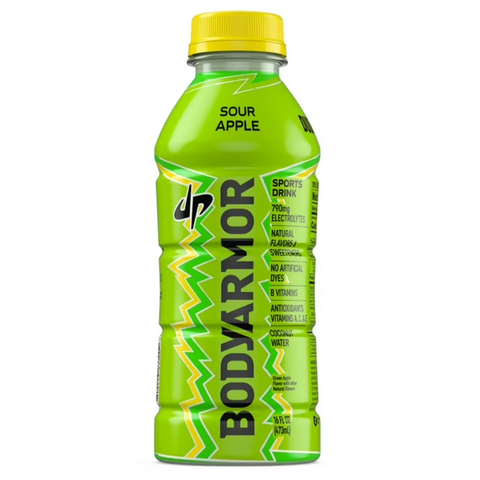BodyArmor Dude Perfect Sour Apple Bottle, 16 fl oz