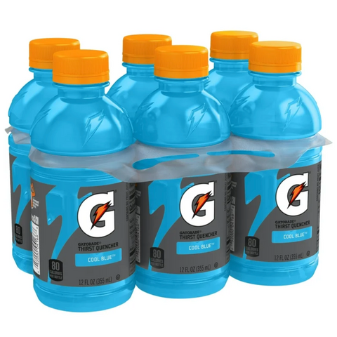 Gatorade Thirst Quencher Cool Blue Sports Drink, 12 fl oz, 6 Count