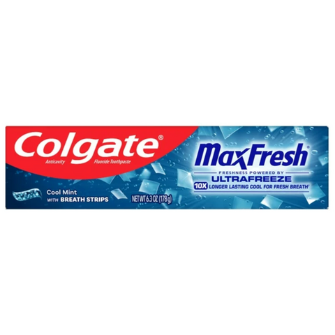 Colgate Max Fresh Cool Mint Breath Strips Toothpaste, 6.3 oz