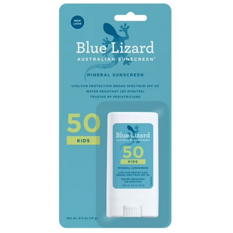 Blue Lizard Kids SPF 50 Mineral Sunscreen Stick, Broad Spectrum, 0.5 fl oz