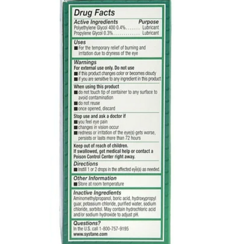 Systane Ultra Lubricant Eye Drops for Dry Eye Symptoms, 25 Count
