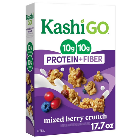 Kashi GO Protein Cereal, 10g Protein, 10g Fiber, Mixed Berry Crunch, 17.7oz