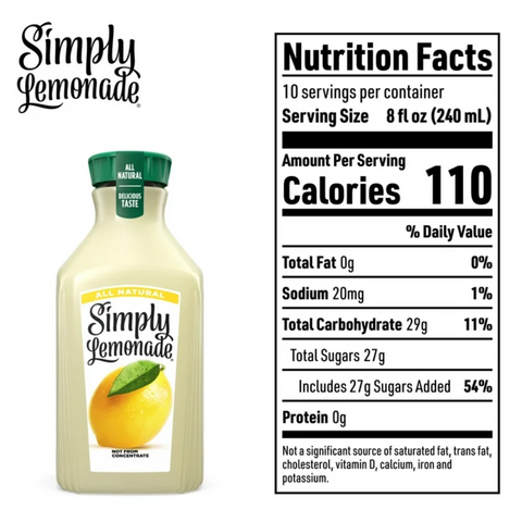 Simply All Natural Lemonade, 76 fl oz