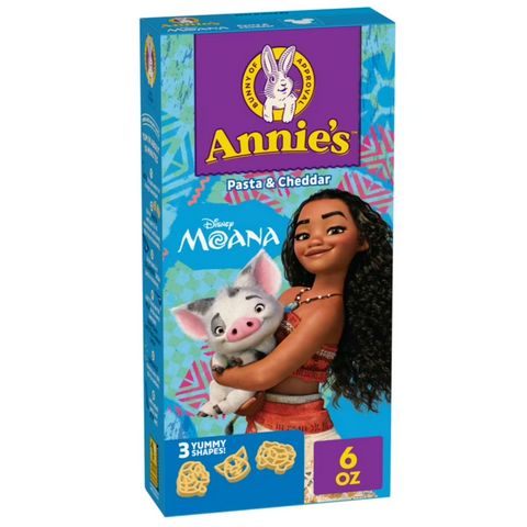 Annie's Disney Moana Pasta and Cheddar Mac and Cheese, Kids Dinner Side, 6 oz