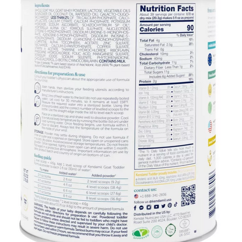 Kendamil Goat Toddler Drink Powder Formula, 28.2oz