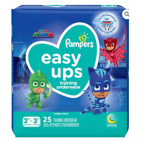 Pampers Easy Ups Training Underwear Boys, 2T-3T, 25 Ct