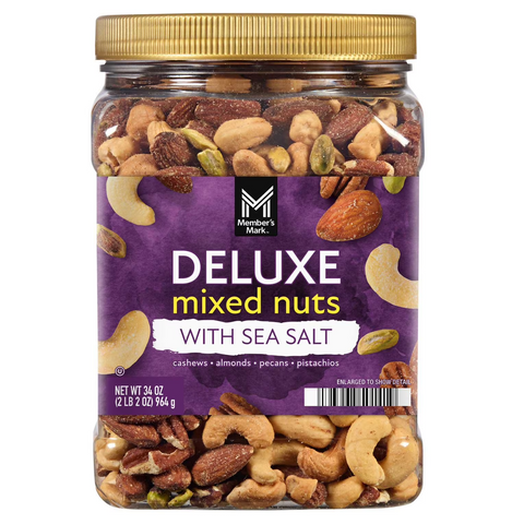 Member's Mark Deluxe Mixed Nuts with Sea Salt, 34 oz.