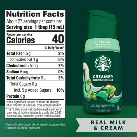 Starbucks Chocolate Java Mint Coffee Creamer, 14 fl oz