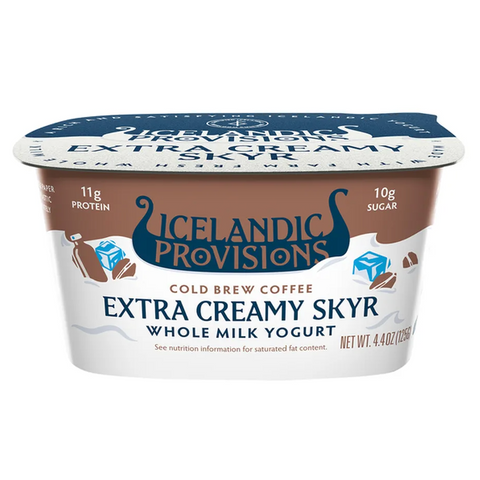 Icelandic Provisions Extra Creamy Skyr, Low Fat, Cold Brew Coffee, 4.4 oz
