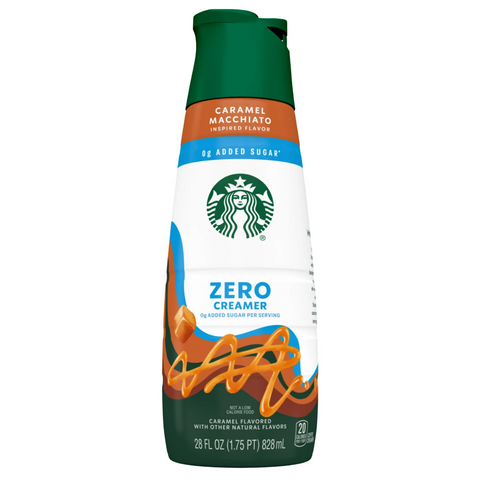 Starbucks Zero Grams Added Sugar Caramel Macchiato Creamer, 28 fl oz