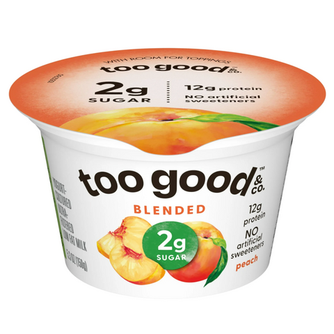 Too Good & Co. Peach Low Fat Yogurt, 5.3 OZ