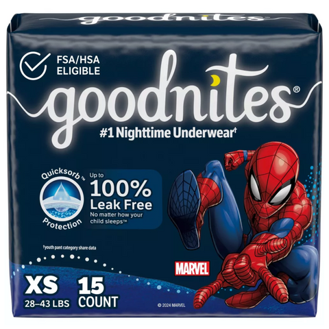 Goodnites Bedwetting Underwear for Boys, XS (28-43 lbs), 15 Ct