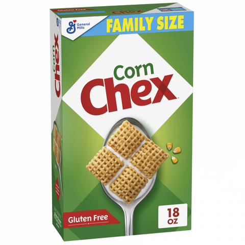 Corn Chex Breakfast Cereal, Family Size, 18 oz