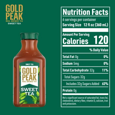 Gold Peak Sweetened Black Tea Bottle, 76 fl oz