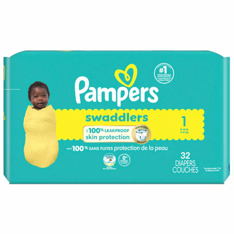 Pampers Swaddlers Diapers - Size 1, 32 Count