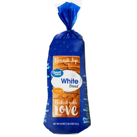 Great Value White Bread, 20 oz