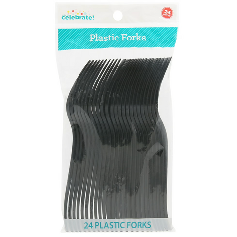 Plastic Disposable Forks, 24 Count