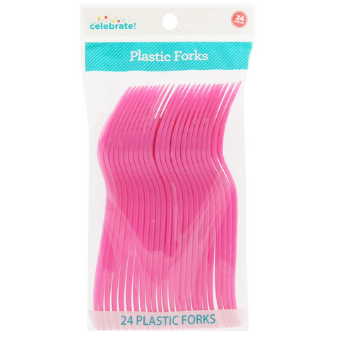 Plastic Disposable Forks, 24 Count