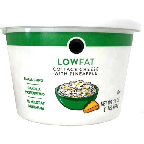 Store Brand Cottage Cheese, Low Fat, Small Curd, 1% Milkfat Minimum, 16 oz