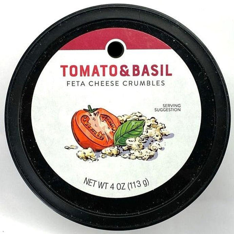 Store Brand Tomato & Basic Feta Cheese Crumbles, 4oz