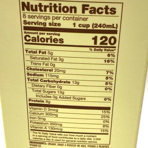 Organic Store Brand Lactose Free, Organic Reduced Fat Milk, Half Gallon