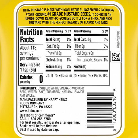 Heinz Yellow Mustard 8 oz