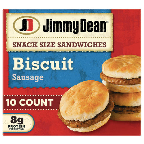 Jimmy Dean Sausage Biscuit Snack Size Sandwiches, 17 oz, 10 Count